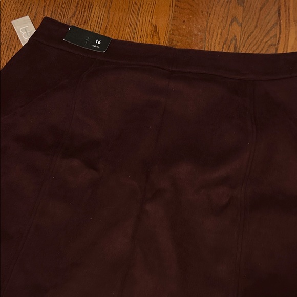 Maurices Deep Burgundy Mini Skirt with Zipper  B - Picture 6 of 8